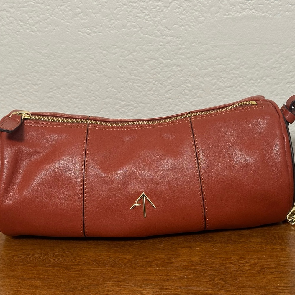 Manu Artelier Leather Cylinder Bag